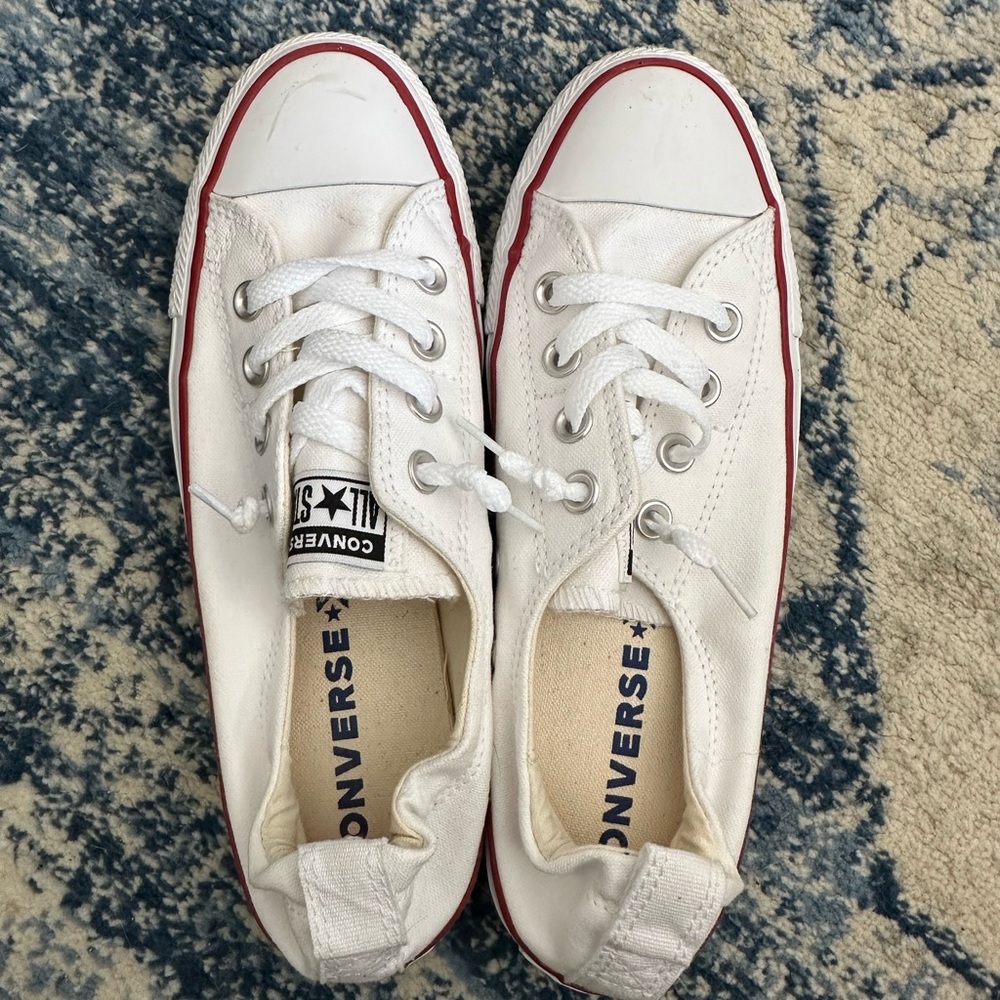 White converse slip on